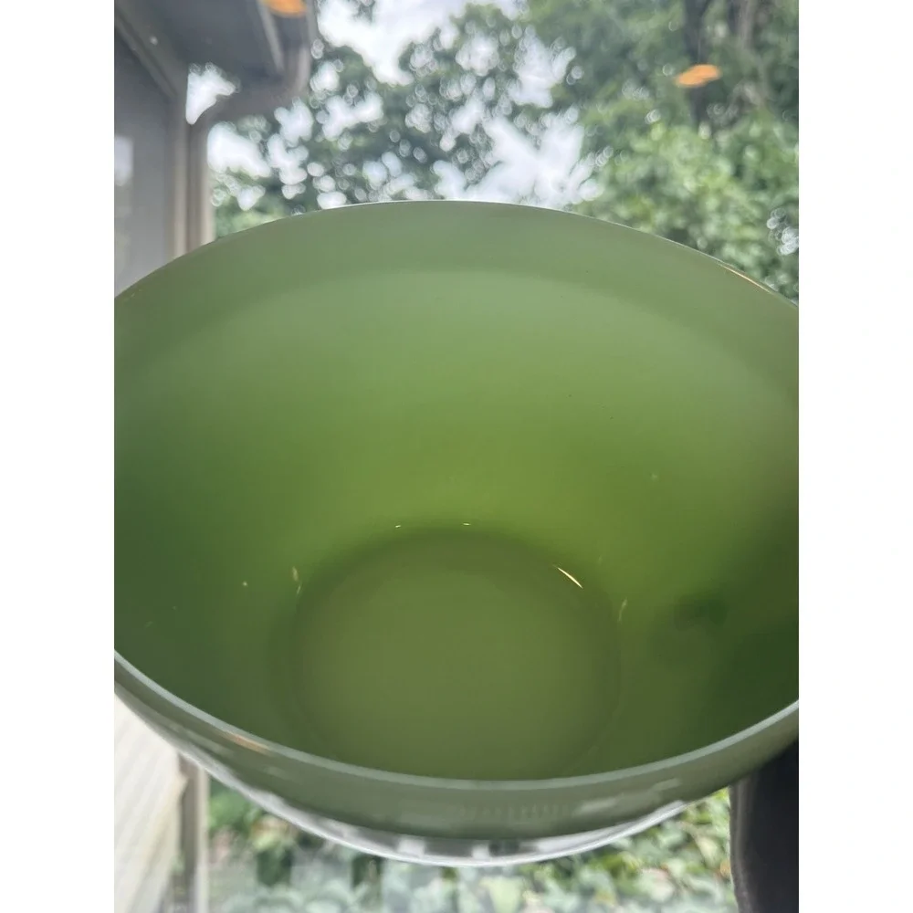 VTG Anchor Hocking Fire King Jadeite Ovenware Mixing Bowl Handle Pour Spout EUC